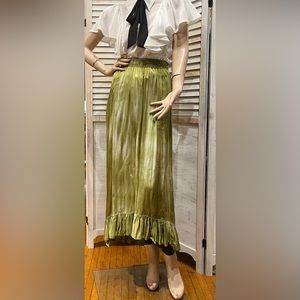 Zara washed satin tie dye skirt; new - no tags, XS
